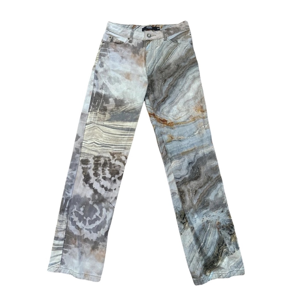 Jaded London Mix Marble Print Slouchy Boyfriend Jeans
